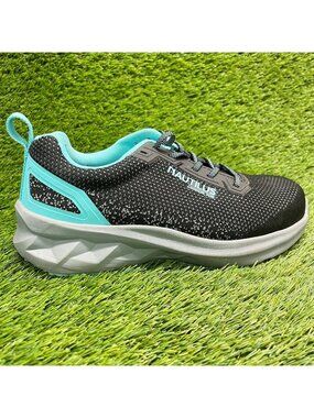 Nautilus Springwater Womens Size 8.5D Black Blue Composite Toe Safety Work Shoes
